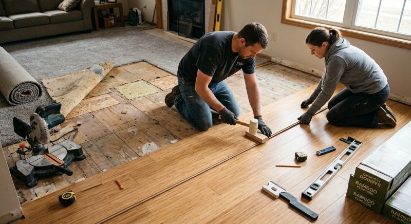 Bamboo Flooring Installation in Newburyport, MA