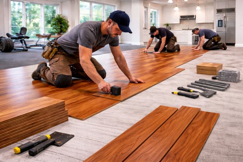 Cherry Floor Installation in Lawrence, MA