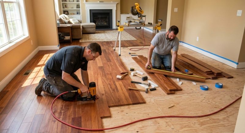 Cherry Floor Installation in North Hampton, NH