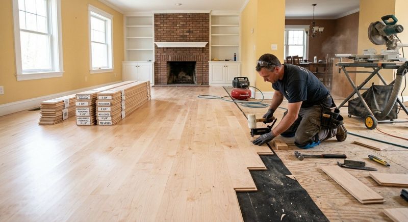 Maple Flooring Installation in Sandown, NH