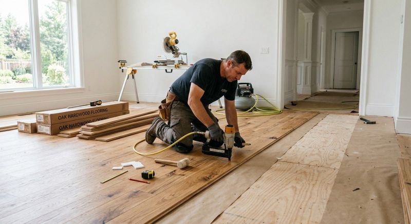 Oak Floor Installation in Derry, NH