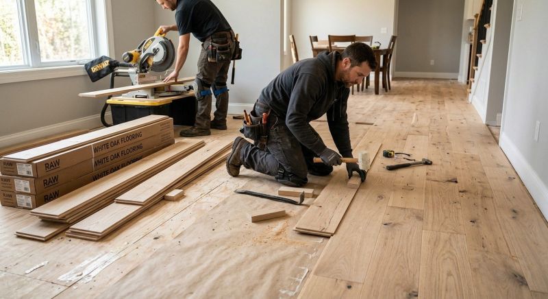 Oak Floor Installation in Epping, NH