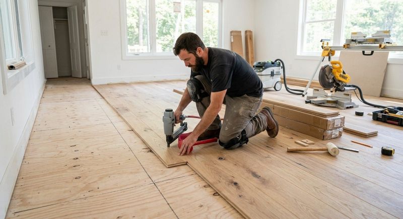 Oak Floor Installation in Epping, NH