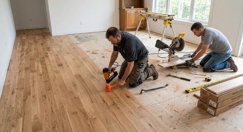 Oak Floor Installation in Exeter, NH