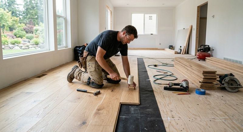 Oak Floor Installation in Middleton, MA