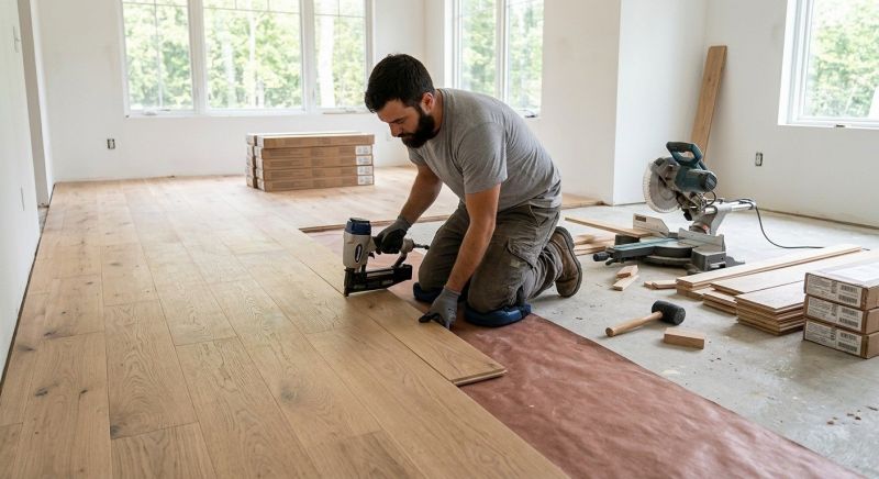 Oak Floor Installation in Middleton, MA