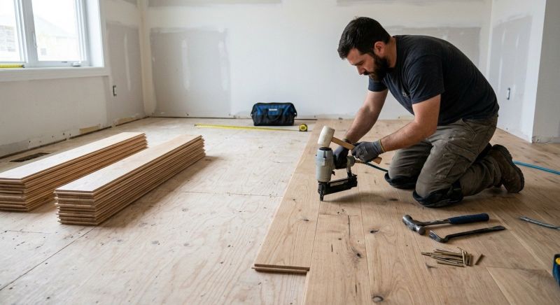 Oak Floor Installation in Rye, NH