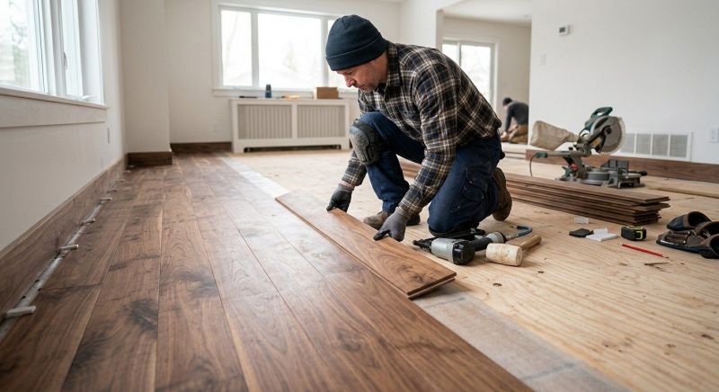 Walnut Flooring Installation in Newburyport, MA