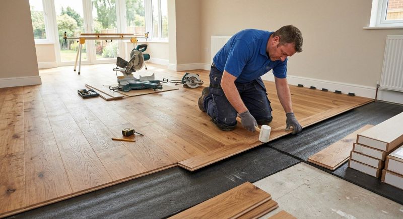Wide Plank Floor Installation in Newburyport, MA